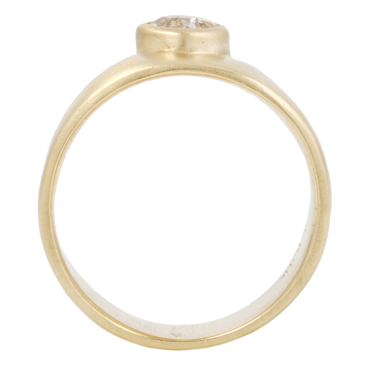 Pear Rose Cut Diamond Smooth Band