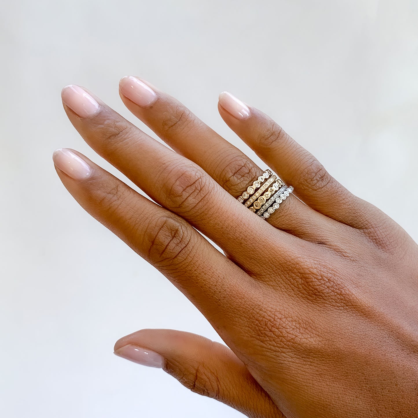 White Diamond Circle Eternity Band