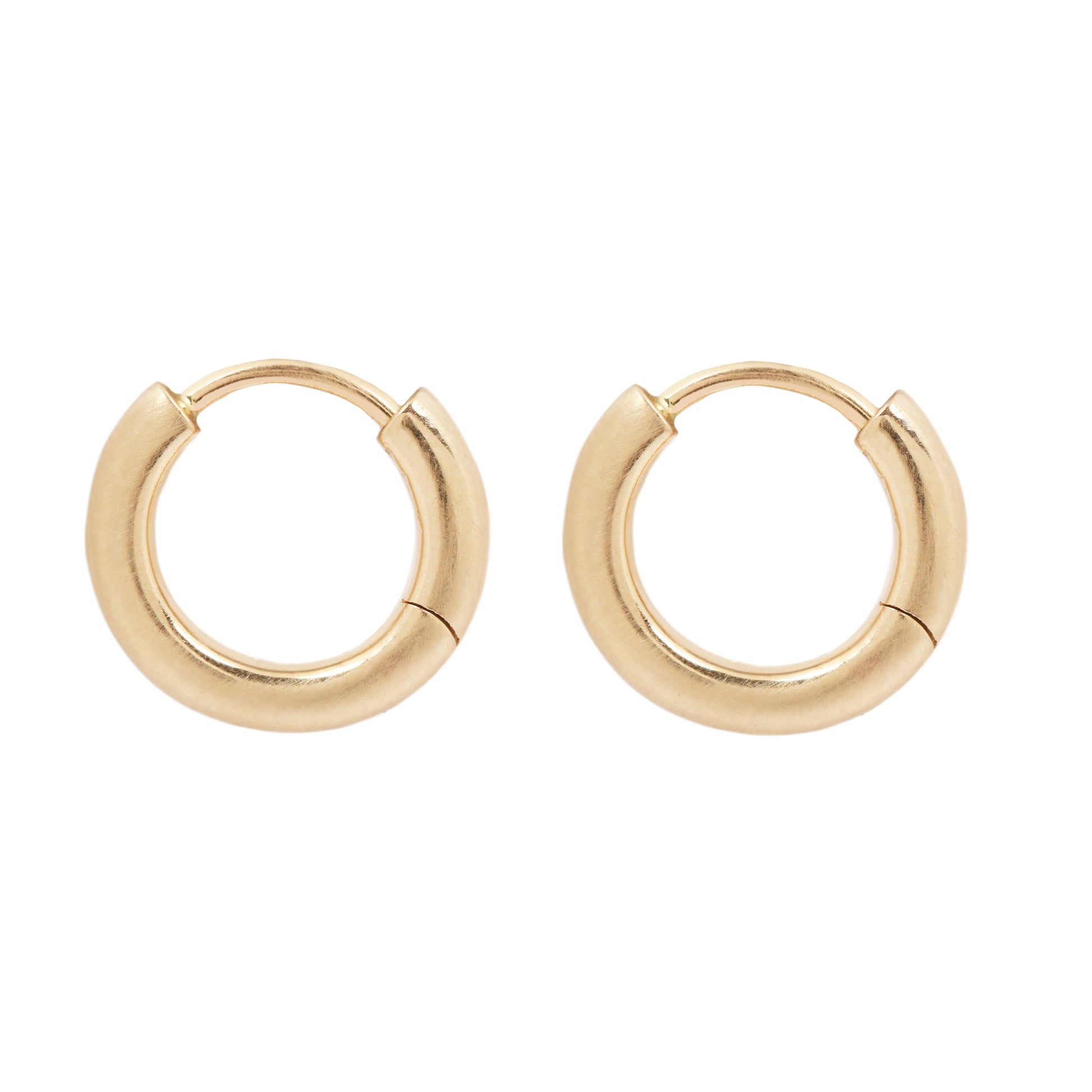 Medium Hinged Gold Hoops