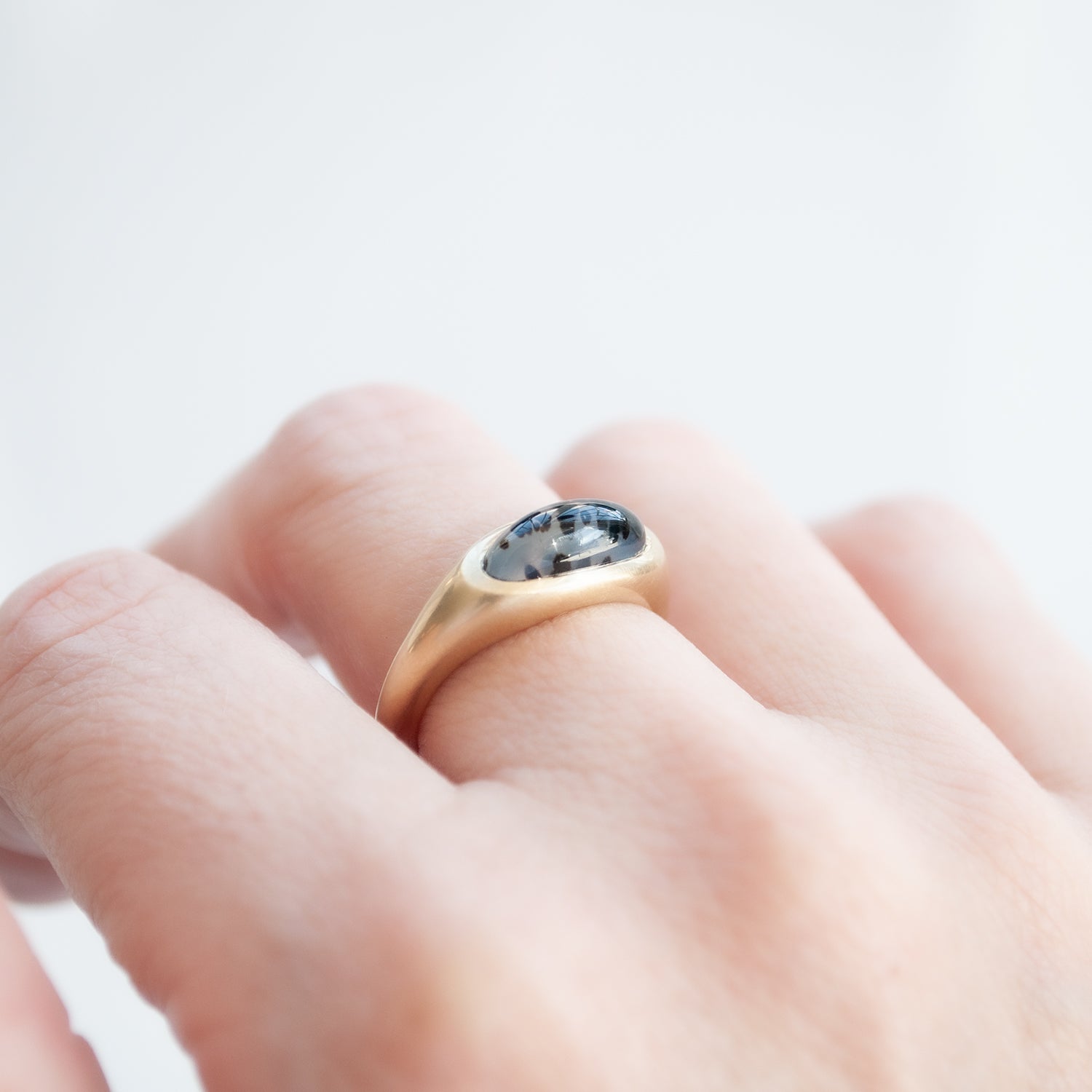 Dendritic Agate Slab Ring