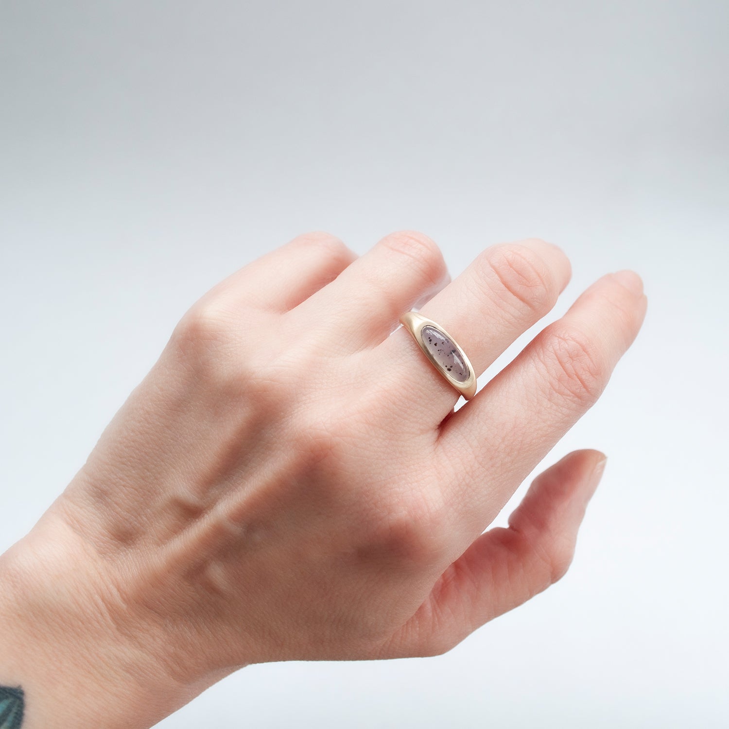 Dendritic Agate Slab Ring