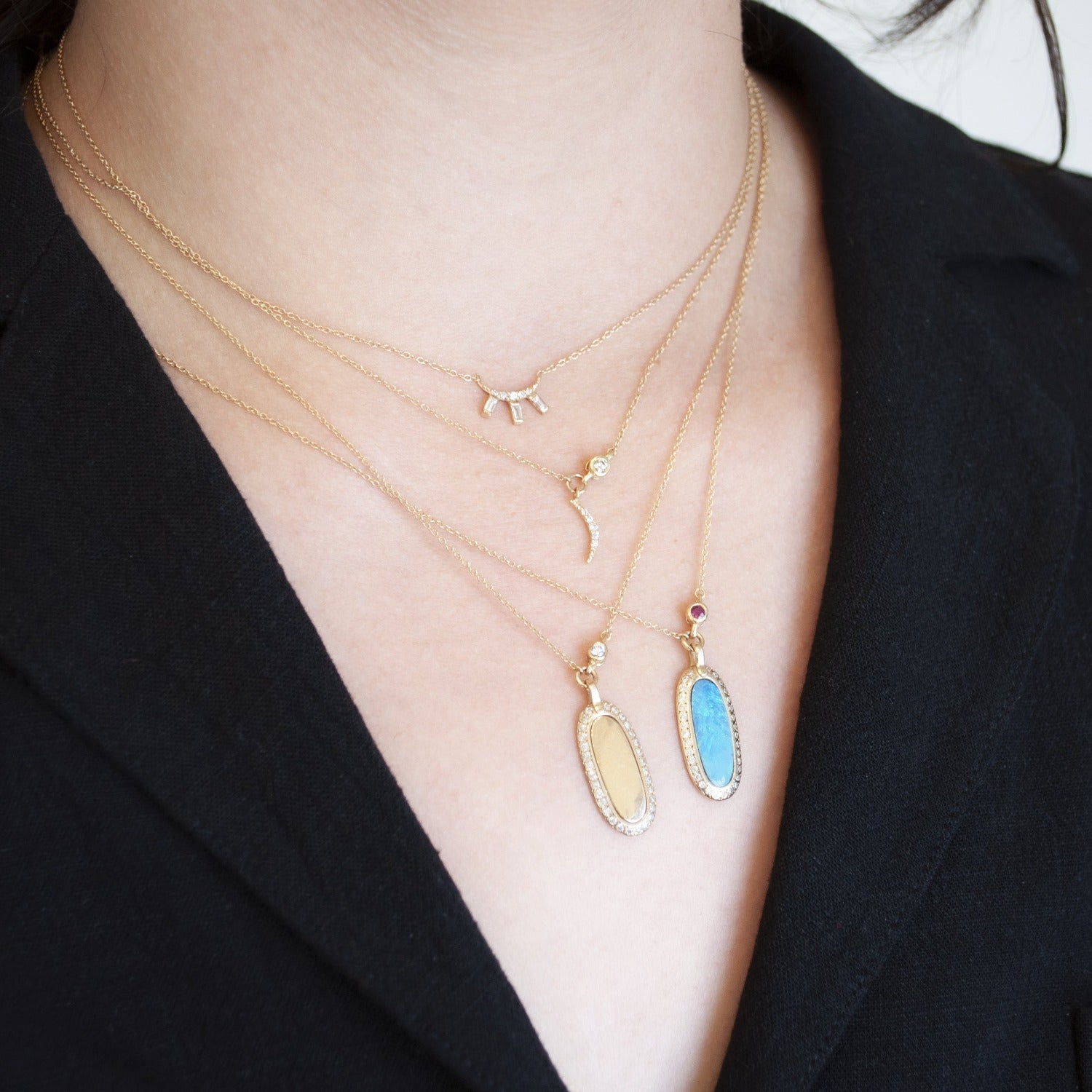 Simone Gold Pendant Necklace