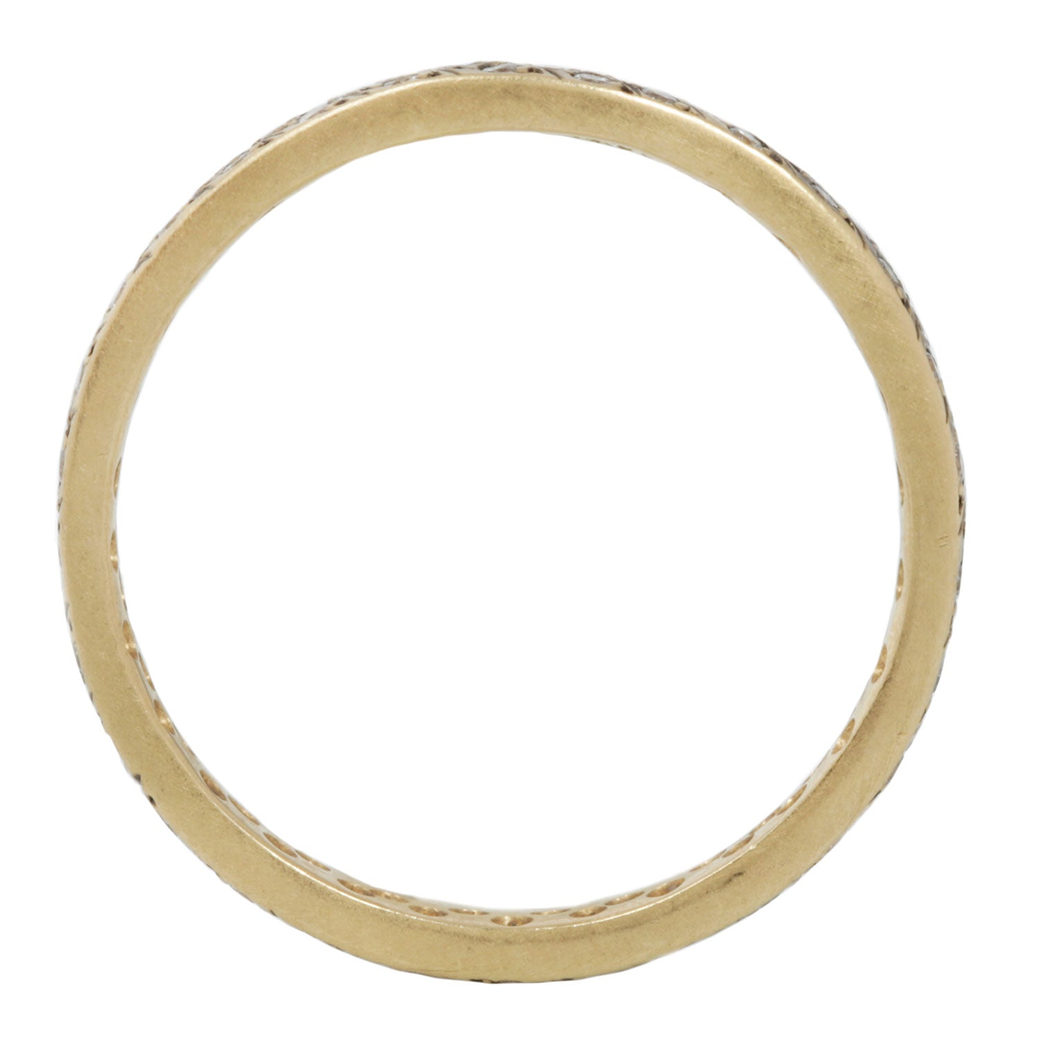Diagonal Antiqued Diamond Eternity Band