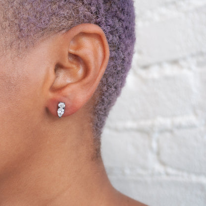 Pear & Oval Diamond Studs