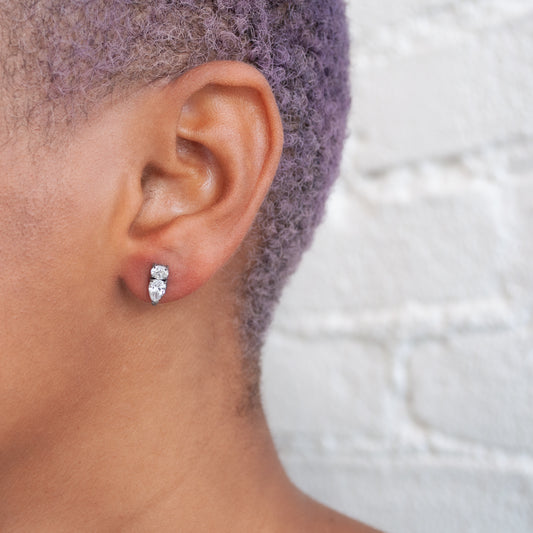 Pear & Oval Diamond Studs