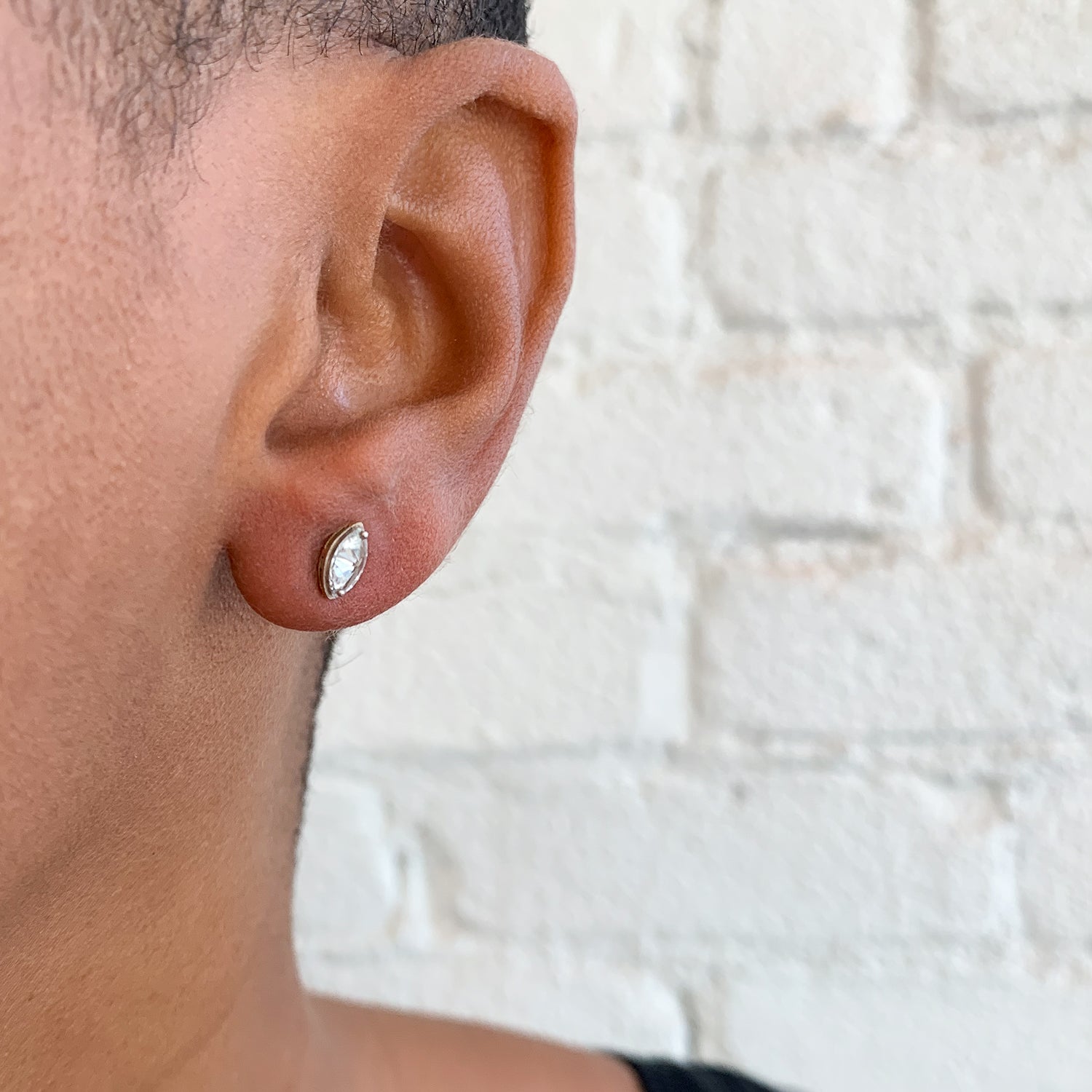 Inverted Marquise Diamond Studs