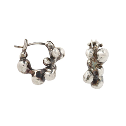 Silver Molten Cluster Hoops