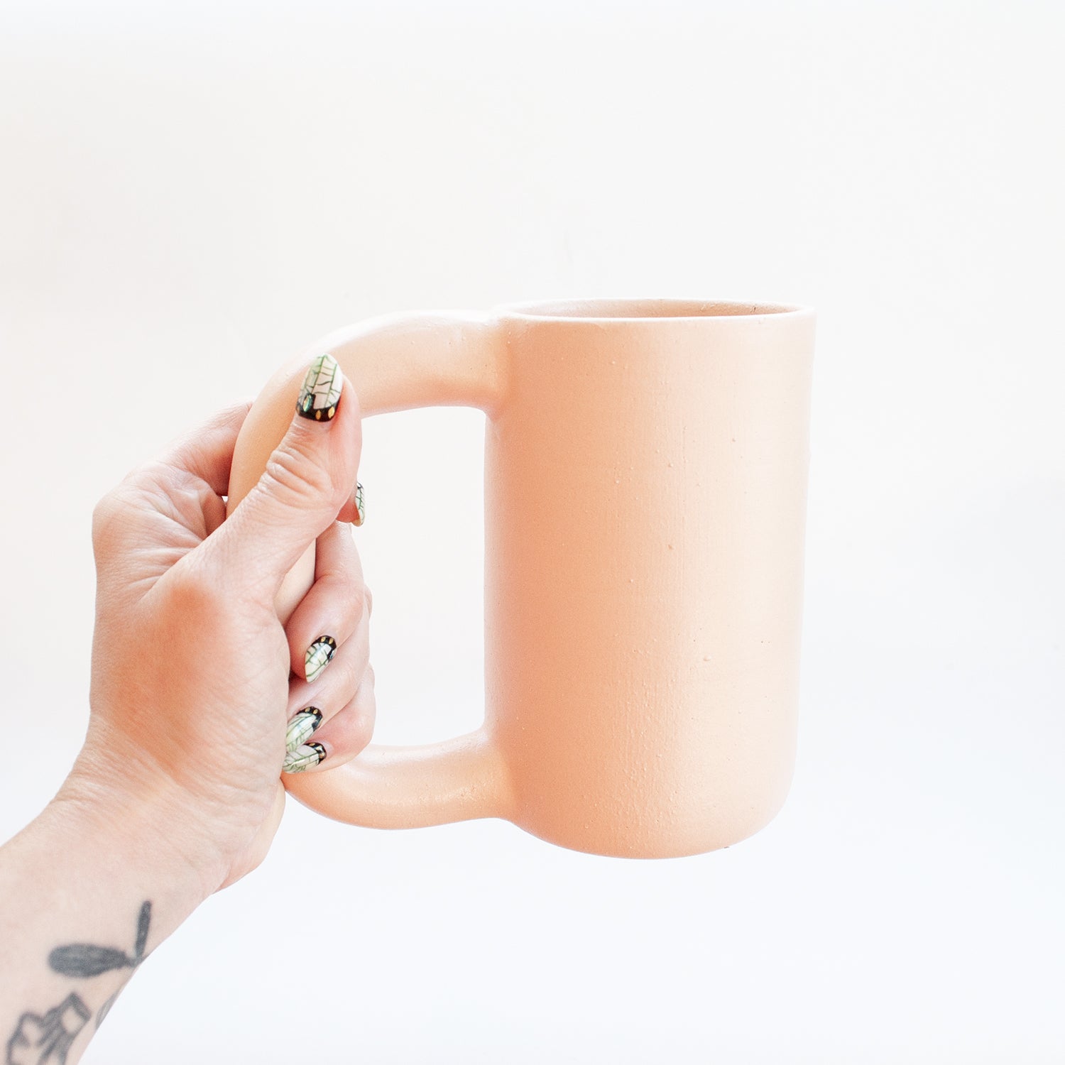 Hand Built Tall Ceramic Mug