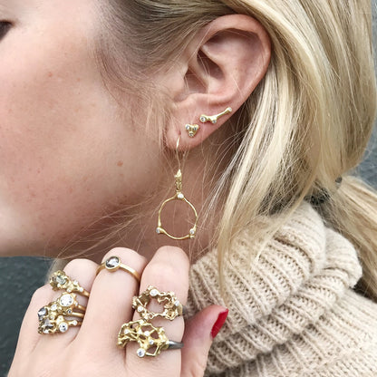 Barnacle Dangle Hoop Earrings